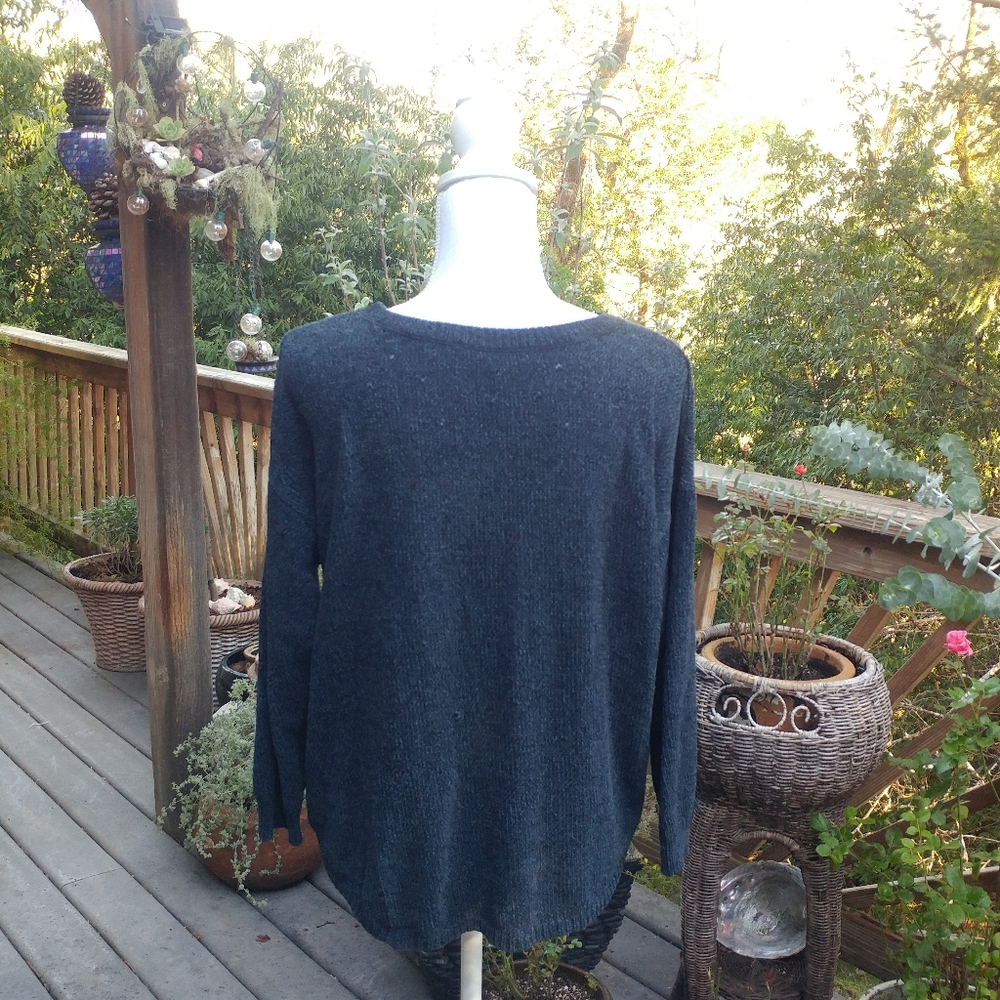 💕Ellen Tracy teal blue sweater - Picture 3 of 7